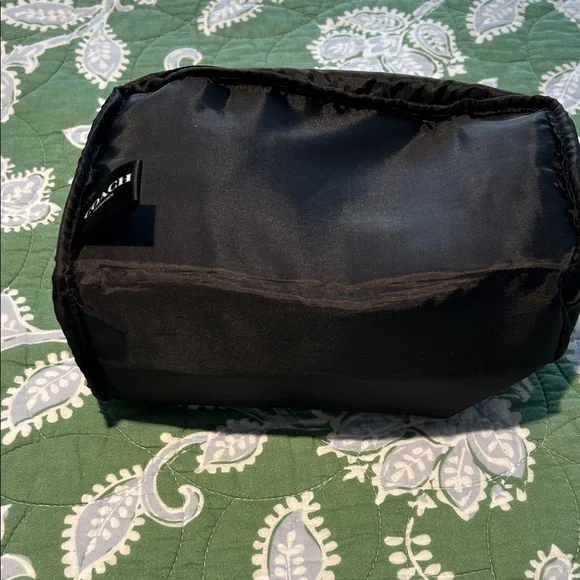 Coach Shimmering Metallic Gray Makeup Pouch - Picture 5 of 10